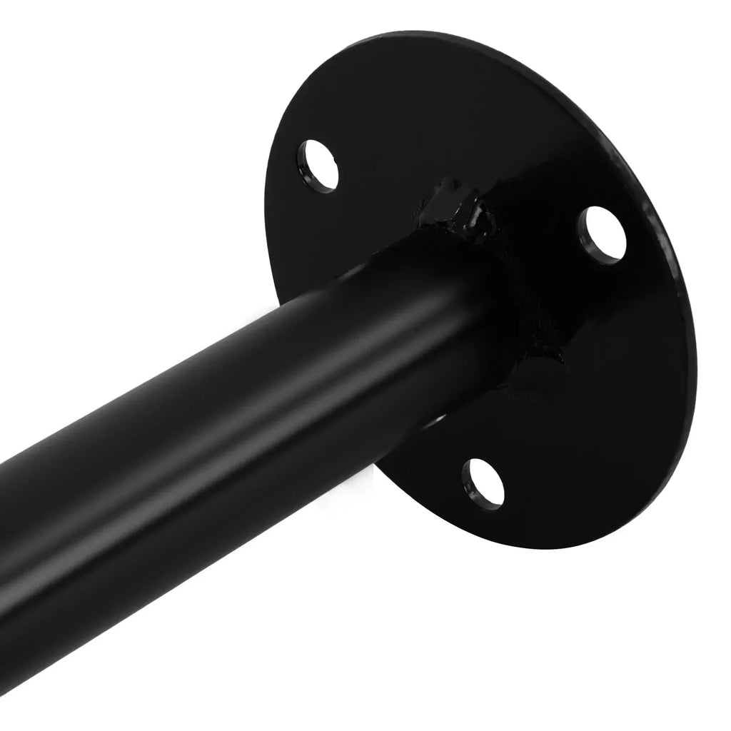 Wall Mounted L-Shaped Round Black Bar Table Space-Saving Table- Ideal for Coffee, Pub & Counter Use At Bar Height